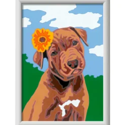 creart - cucciolo con fiore
