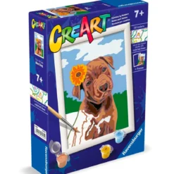 creart - cucciolo con fiore