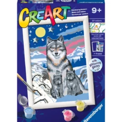 creart - lupi al chiaro di luna