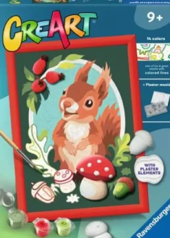 creart - serie d con gesso 3d - scoiattolo