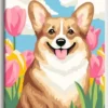 creart - serie d - corgi floreali