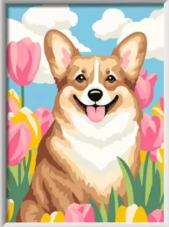 creart - serie d - corgi floreali