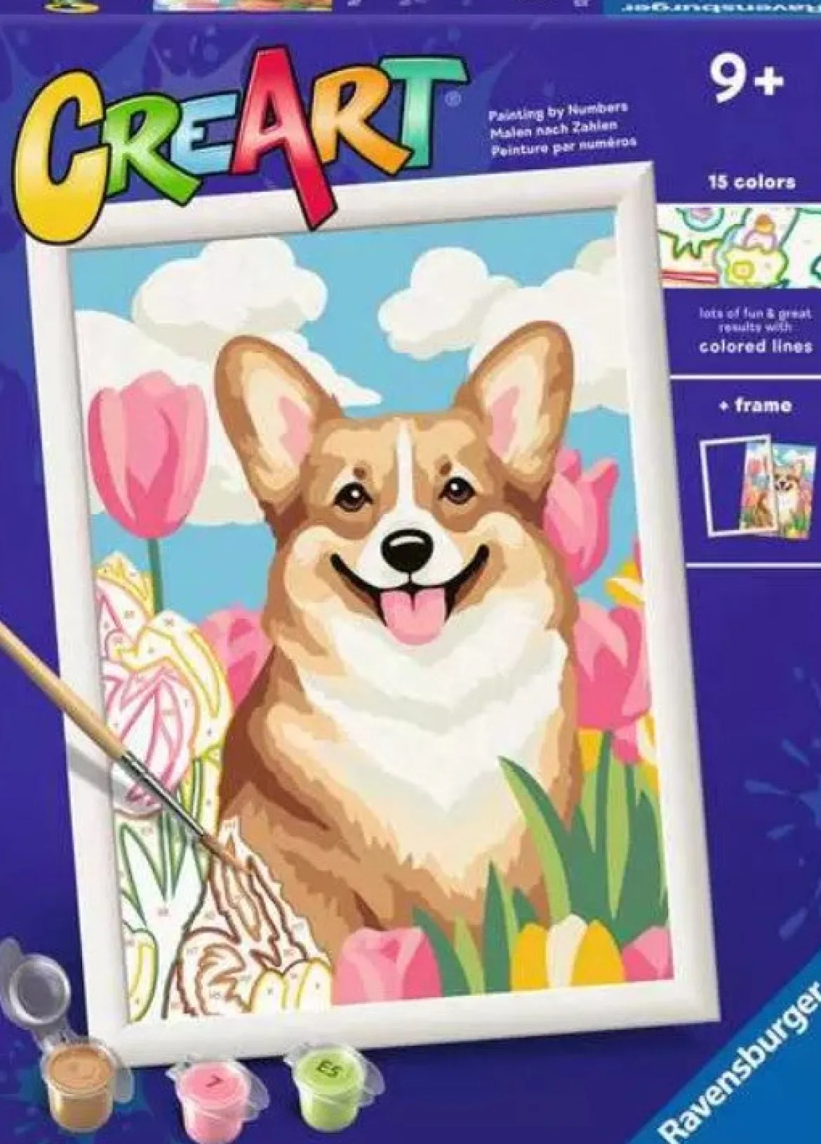 creart - serie d - corgi floreali
