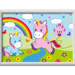 creart - unicorno con arcobaleno