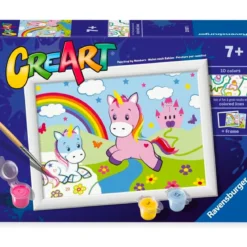 creart - unicorno con arcobaleno