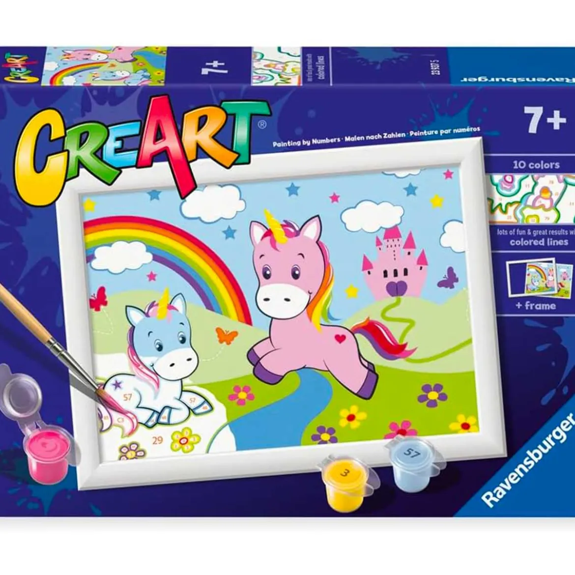 creart - unicorno con arcobaleno