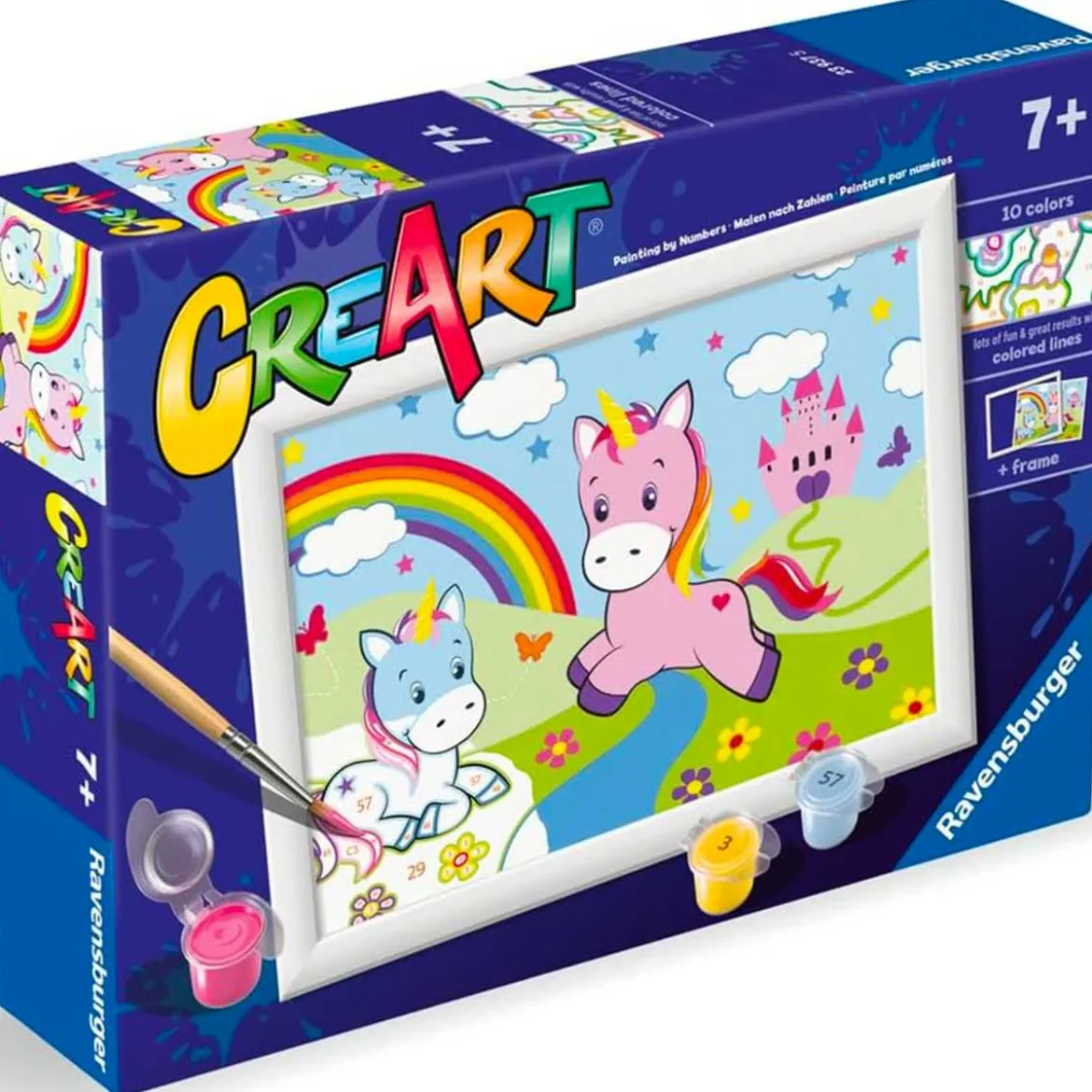 creart - unicorno con arcobaleno