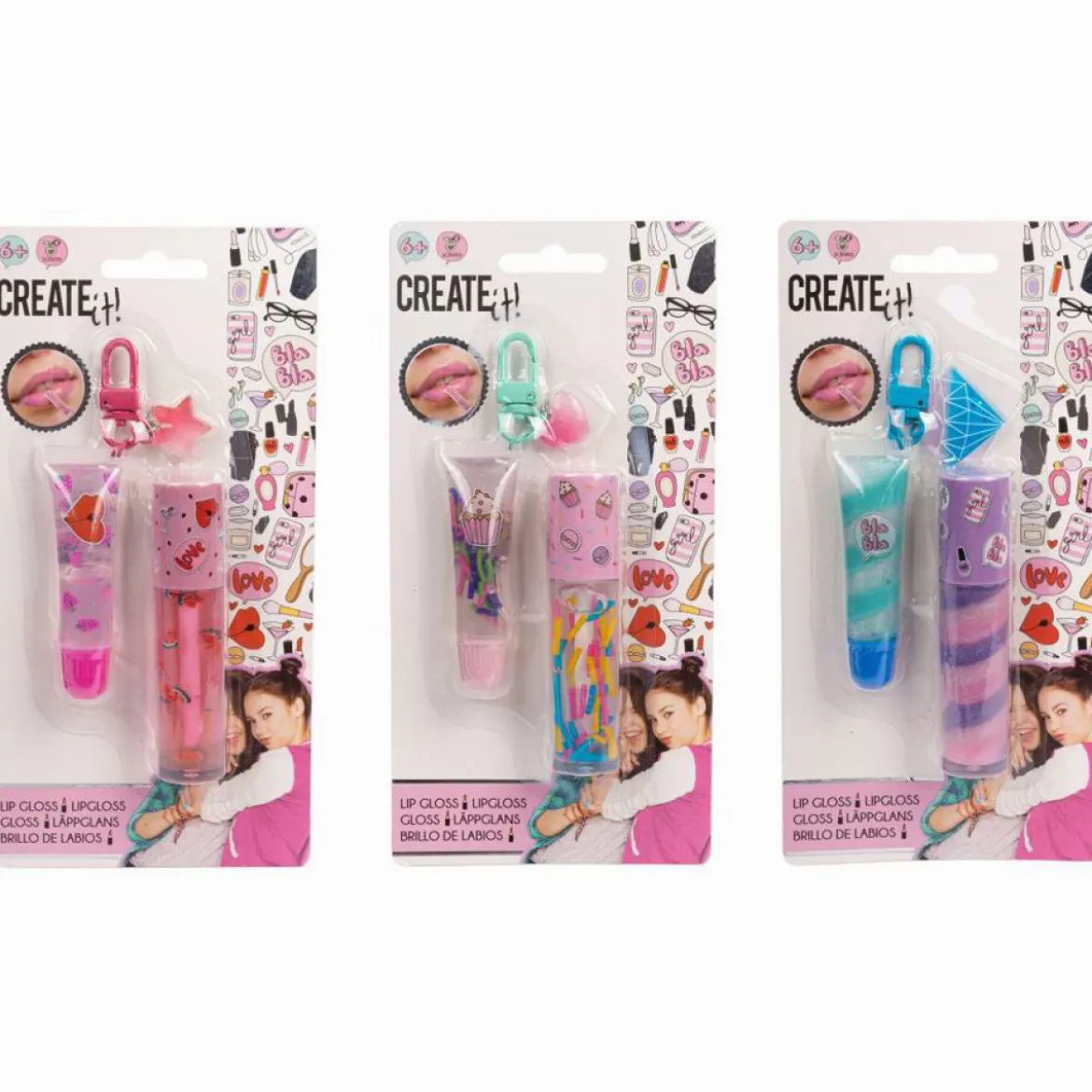 create it! - lip gloss pack 2 pezzi - modello assortito