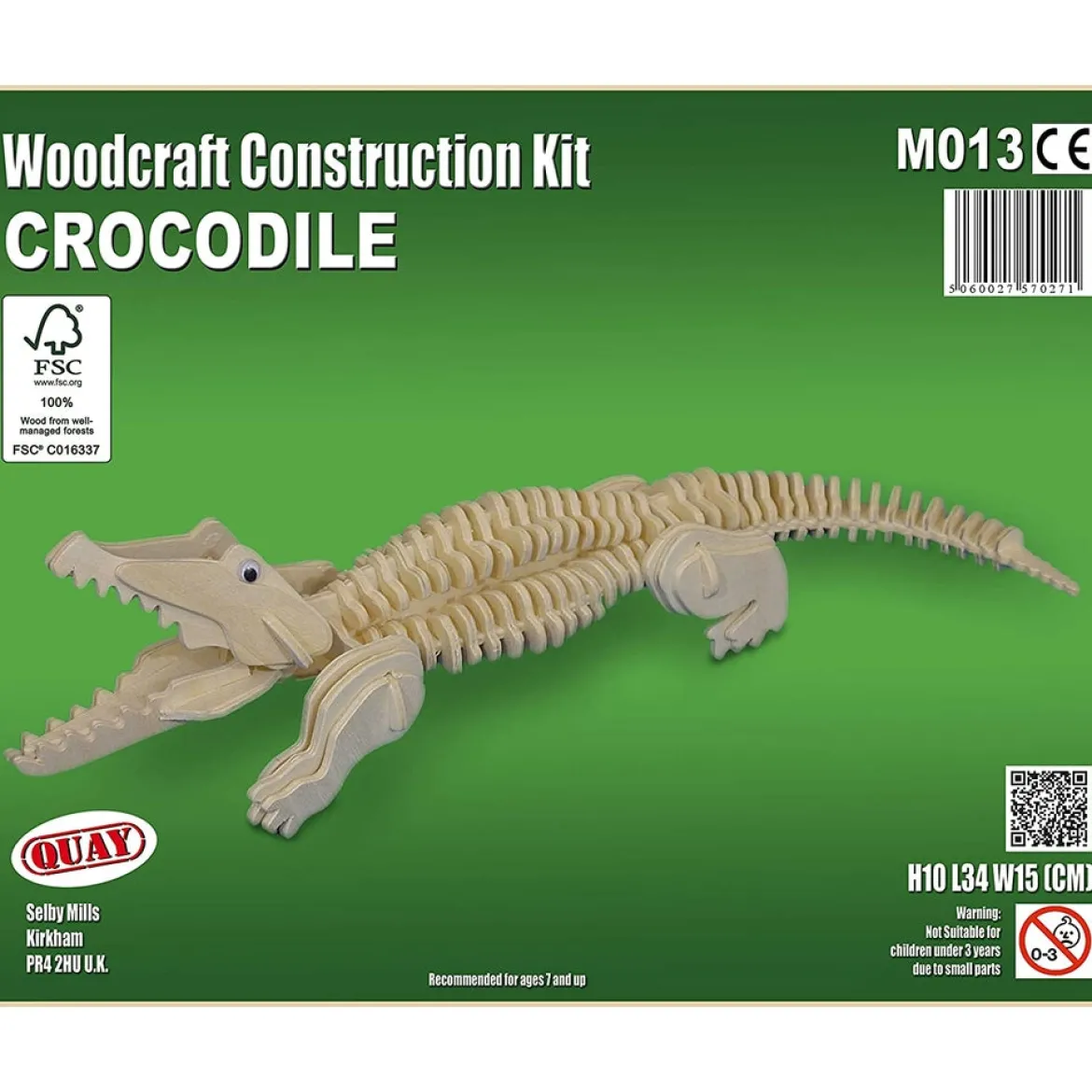 crocodile - kit di costruzioni in legno (certificazione fsc)