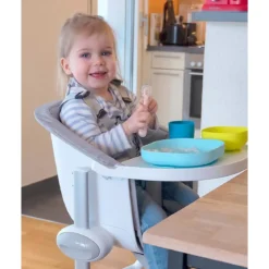 cucchiaio in silicone da apprendimento - rosa - da 8 mesi