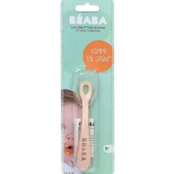 cucchiaio in silicone da apprendimento - rosa - da 8 mesi