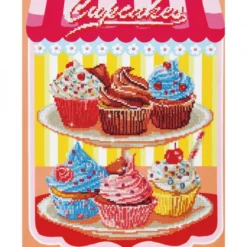 cupcakes - diamond dotz intermediate dd9.006 40.6x50.8cm