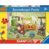 curious george giornata di puzzle - puzzle 24 pezzi pavimento