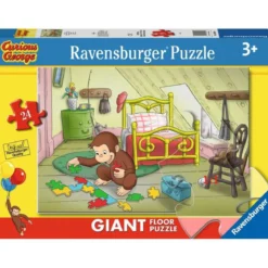 curious george giornata di puzzle - puzzle 24 pezzi pavimento