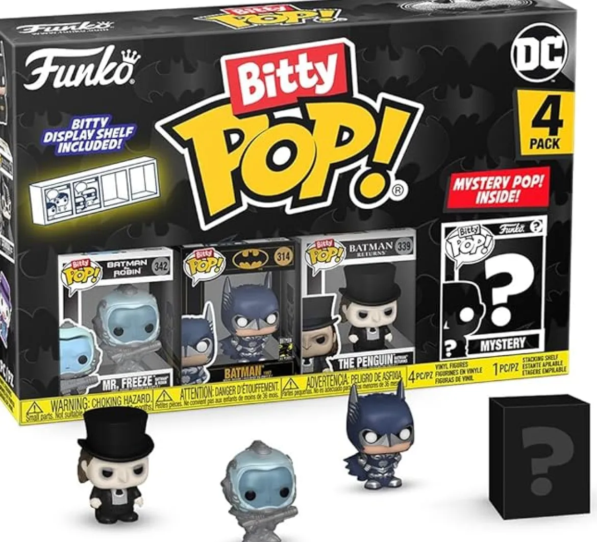 dc - batman 4 pack 3cm - funko pop bitty