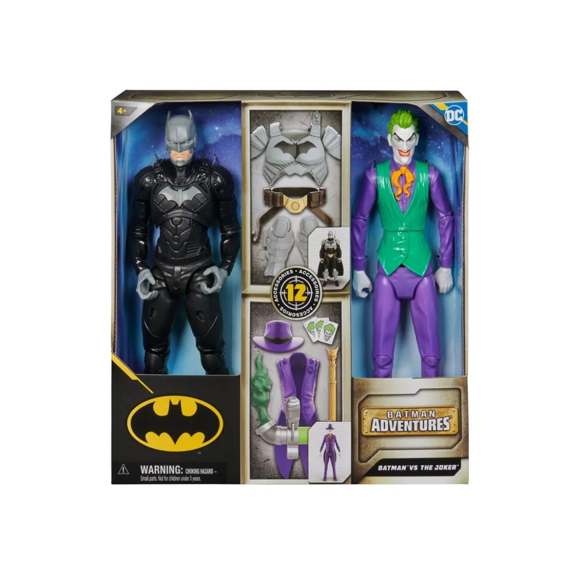 dc comics - batman adventures - battle pack batman vs joker - personaggio snodabile 30cm