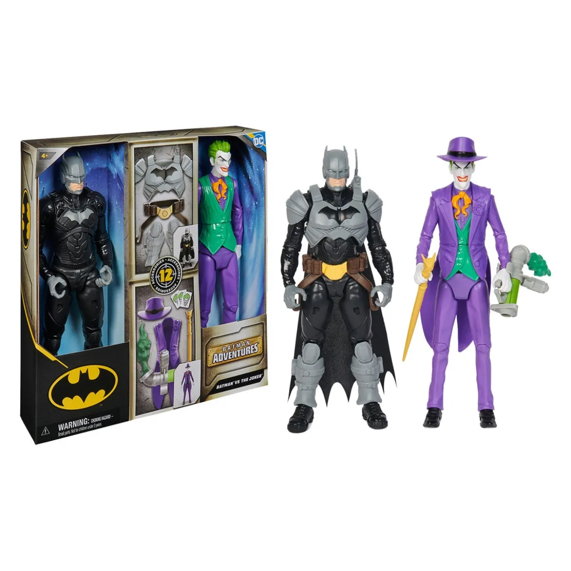 dc comics - batman adventures - battle pack batman vs joker - personaggio snodabile 30cm