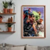 dc comics - justice league - puzzle compact + poster - puzzle 1000 pezzi