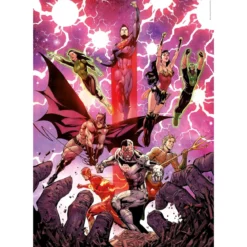 dc comics - justice league - puzzle compact + poster - puzzle 1000 pezzi