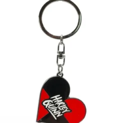dc comics - keychain heart - harley quinn