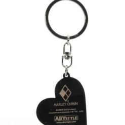 dc comics - keychain heart - harley quinn