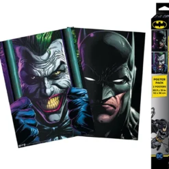 dc comics - set 2 chibi poster 52x38cm - batman et joker
