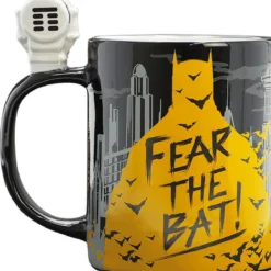 dc comics - tazza con manico 3d - bat-signal e batman