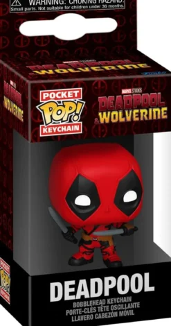 deadpool & wolverine - deadpool 4cm - funko pocket pop! portachiavi