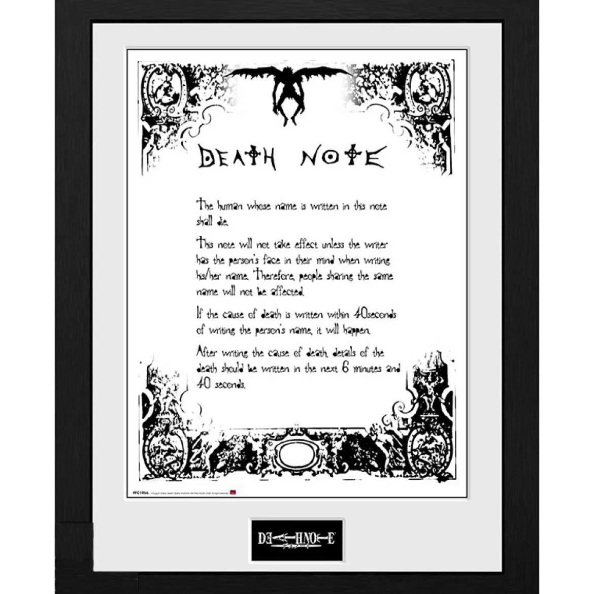 death note - framed print - death note (30x40cm)