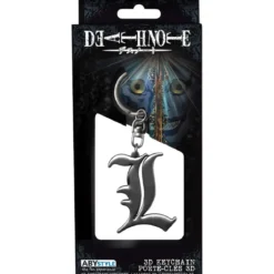 death note - keychain 3d - l symbol