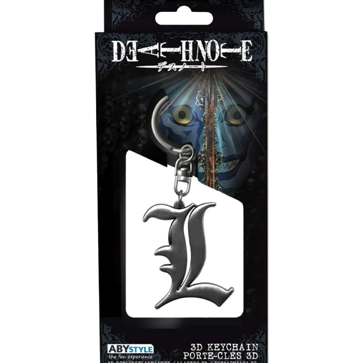 death note - keychain 3d - l symbol