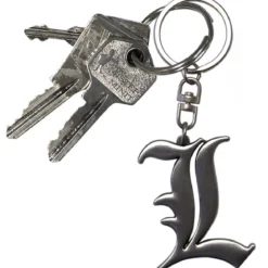 death note - keychain 3d - l symbol