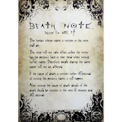 death note - poster maxi 91,5x61cm - regole