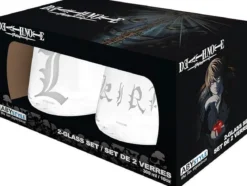death note - set 2 bicchieri - kira & l