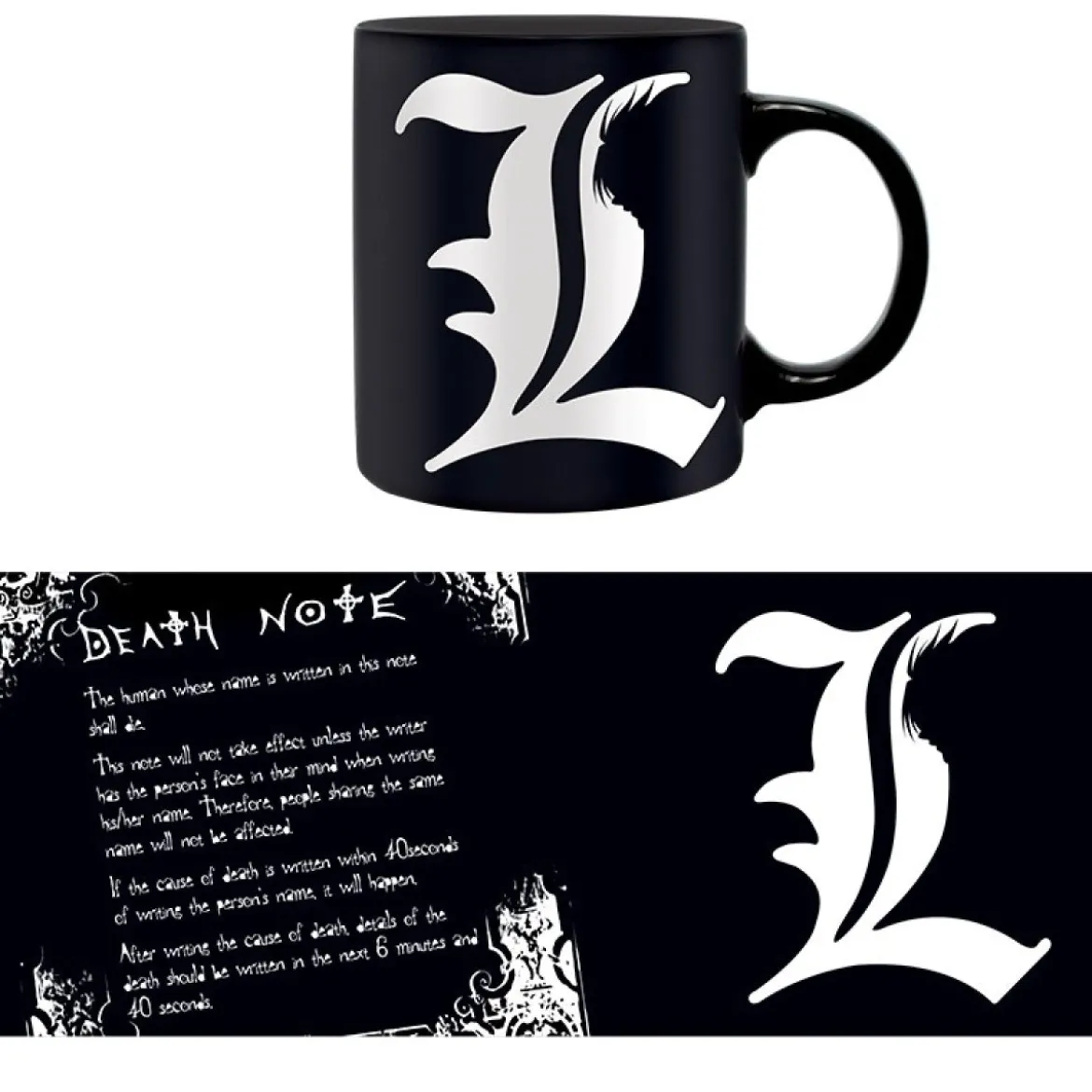 death note - tazza 320ml - l e regole