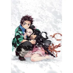 demon slayer - poster maxi 91,5x61cm - tanjiro & nezuko snow