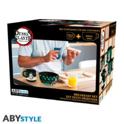 demon slayer - set colazione tazza 380ml + ciotola 850ml