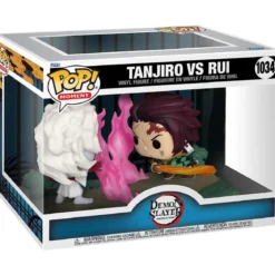 demon slayer - tanjiro vs rui - funko pop figure moments 1034