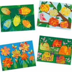 dipingere con le biglie - natura multicolore