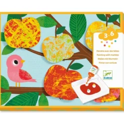 dipingere con le biglie - natura multicolore
