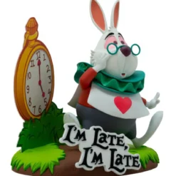 disney: alice in wonderland - bianconiglio - statua 10cm