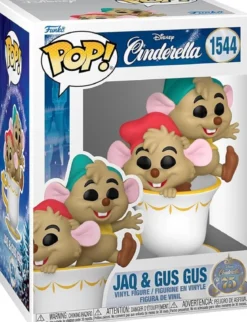 disney cinderella - jaq & gus gus 9cm - funko pop! 1544