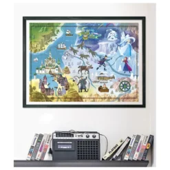 disney: frozen - story maps - puzzle 1000 pezzi