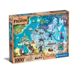 disney: frozen - story maps - puzzle 1000 pezzi