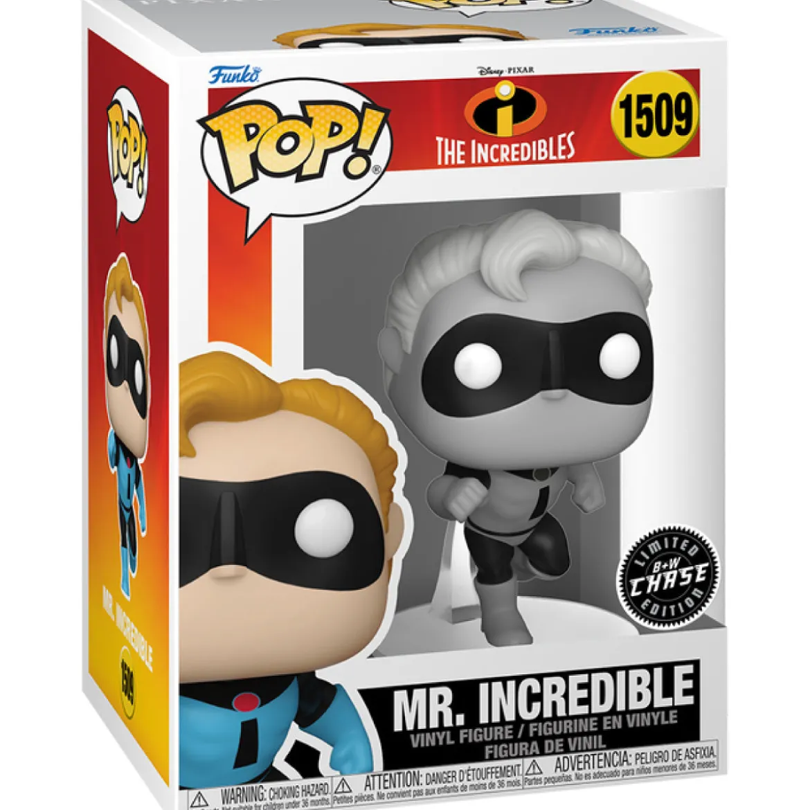 disney: incredibles 20th anniversary - mr. incredible 9cm - funko pop 1509 chase