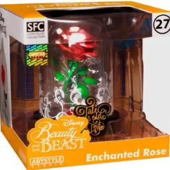 disney: la bella e la bestia - la rosa incantata - statua 12cm