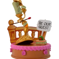 disney: la bella e la bestia - lumière - statua 12cm