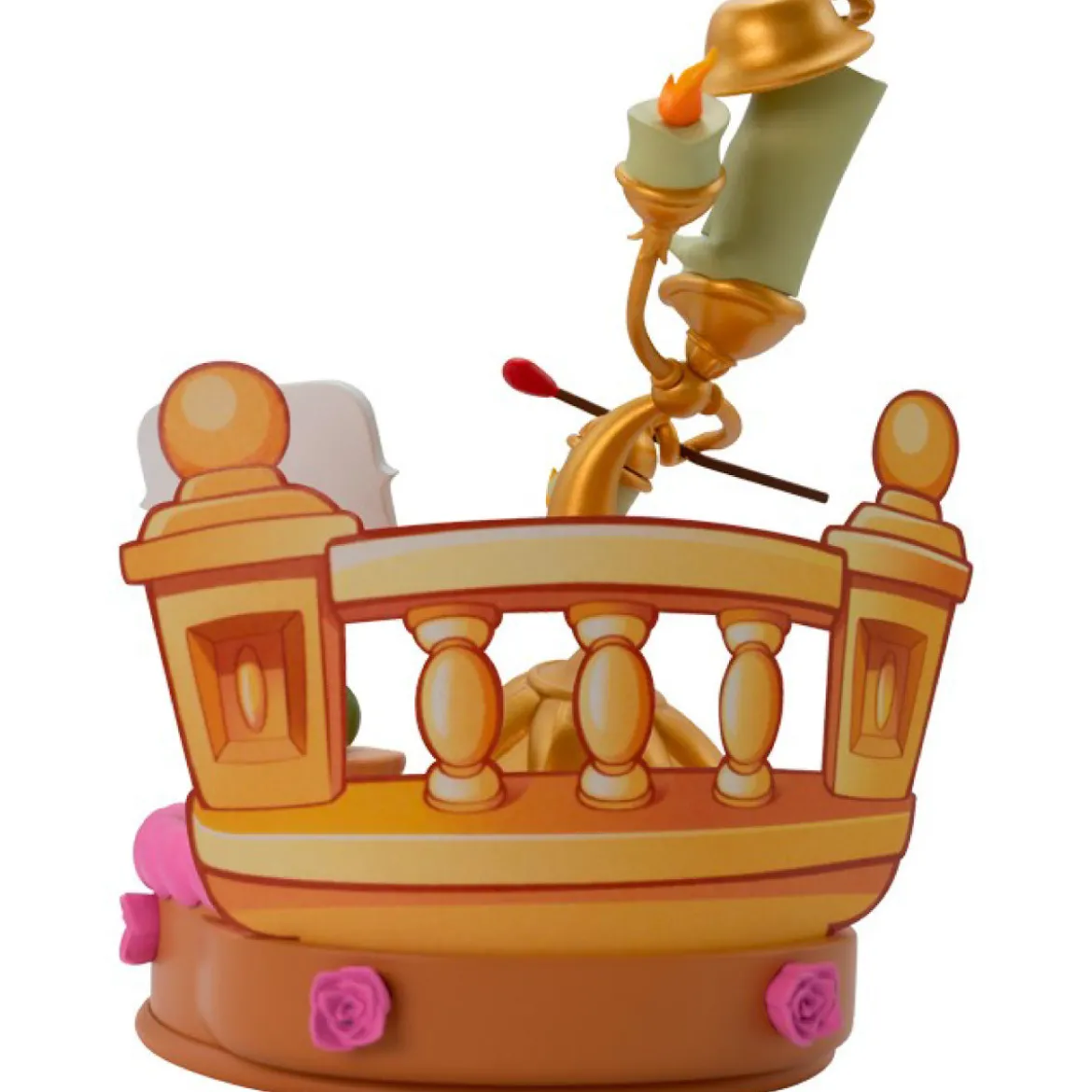 disney: la bella e la bestia - lumière - statua 12cm