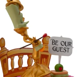 disney: la bella e la bestia - lumière - statua 12cm