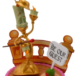 disney: la bella e la bestia - lumière - statua 12cm